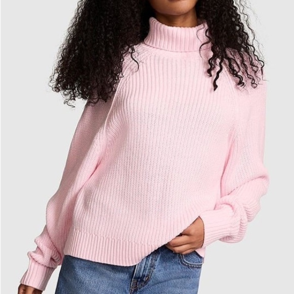 Cozy Pink Turtleneck Sweater